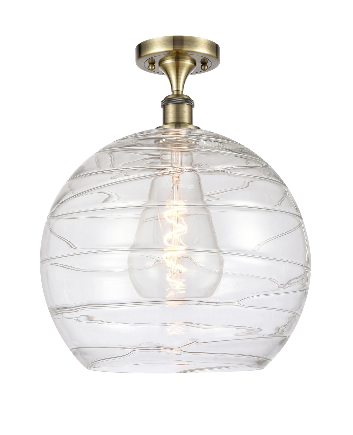 Edison Semi-Flush Mount Brushed Satin Nickel