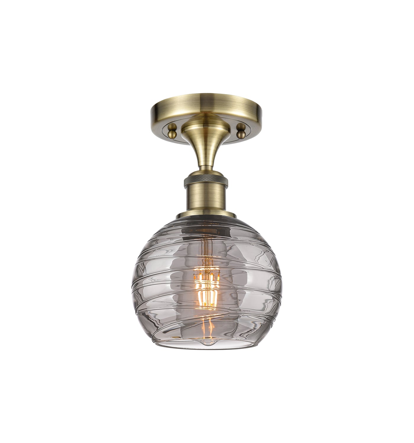 Edison Semi-Flush Mount Brushed Nickel