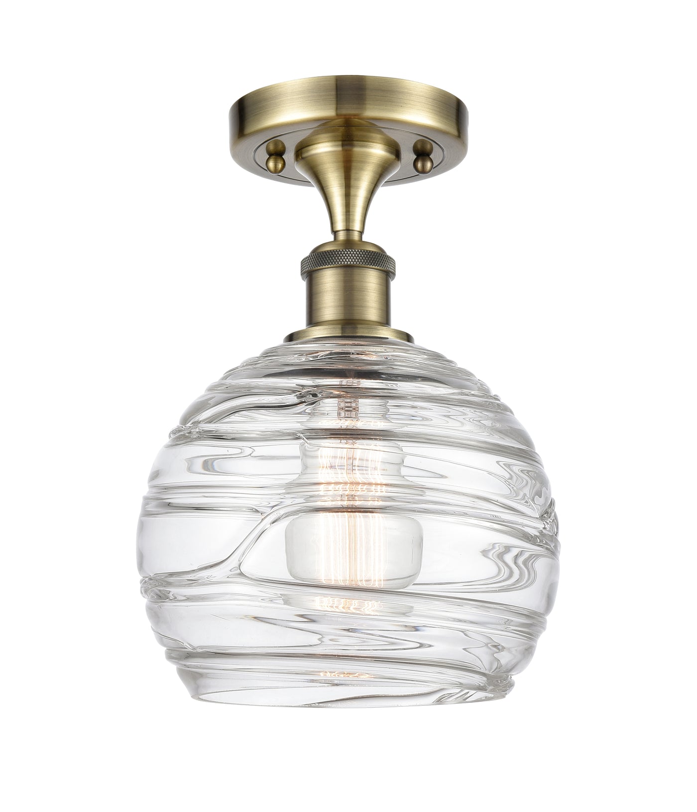 Edison Semi-Flush Mount Brushed Satin Nickel