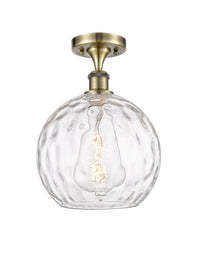 Edison Semi-Flush Cast Brass Glass Nickel