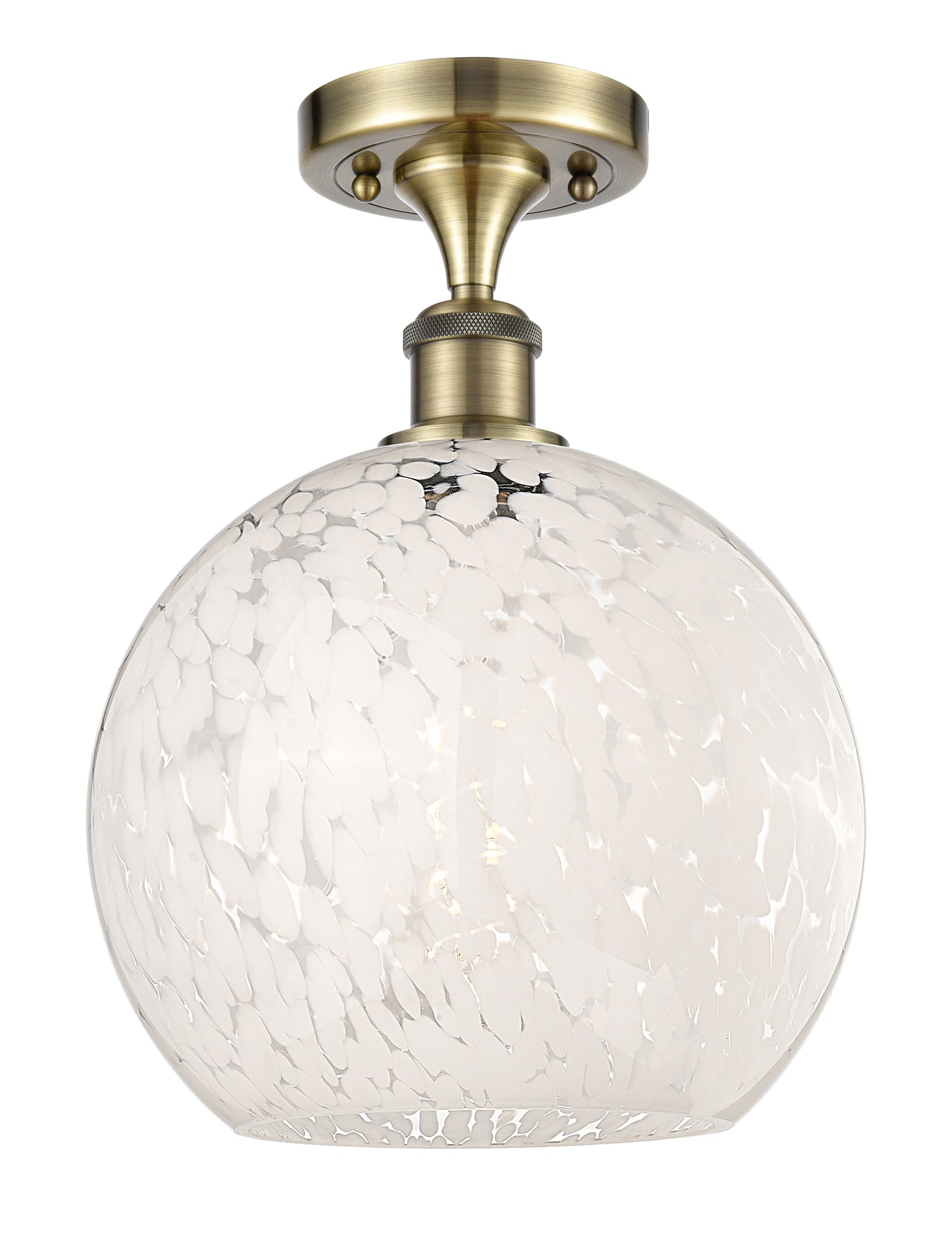 Edison Semi-Flush Mount Brushed Satin Nickel