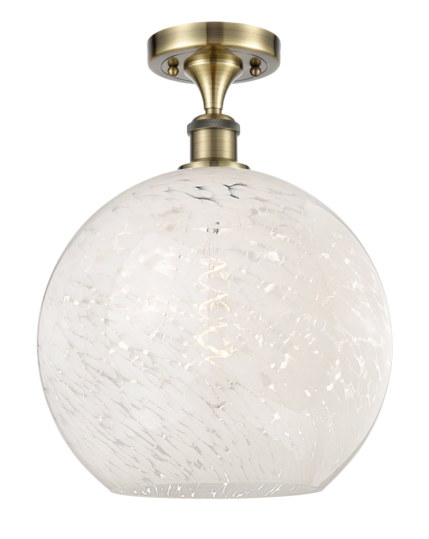 Edison Semi-Flush Mount Brushed Nickel