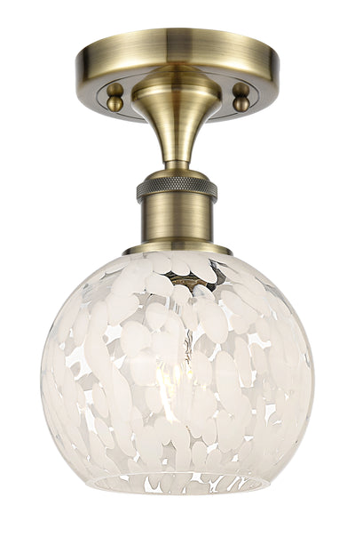 6-Inch 1-Light Semi-Flush Mount 10-Inch High Dimmable