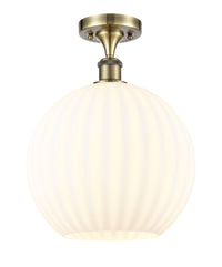 Edison Semi-Flush Mount Brushed Satin Nickel