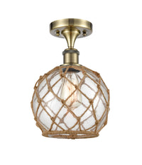 Edison Semi-Flush Mount Brushed Nickel