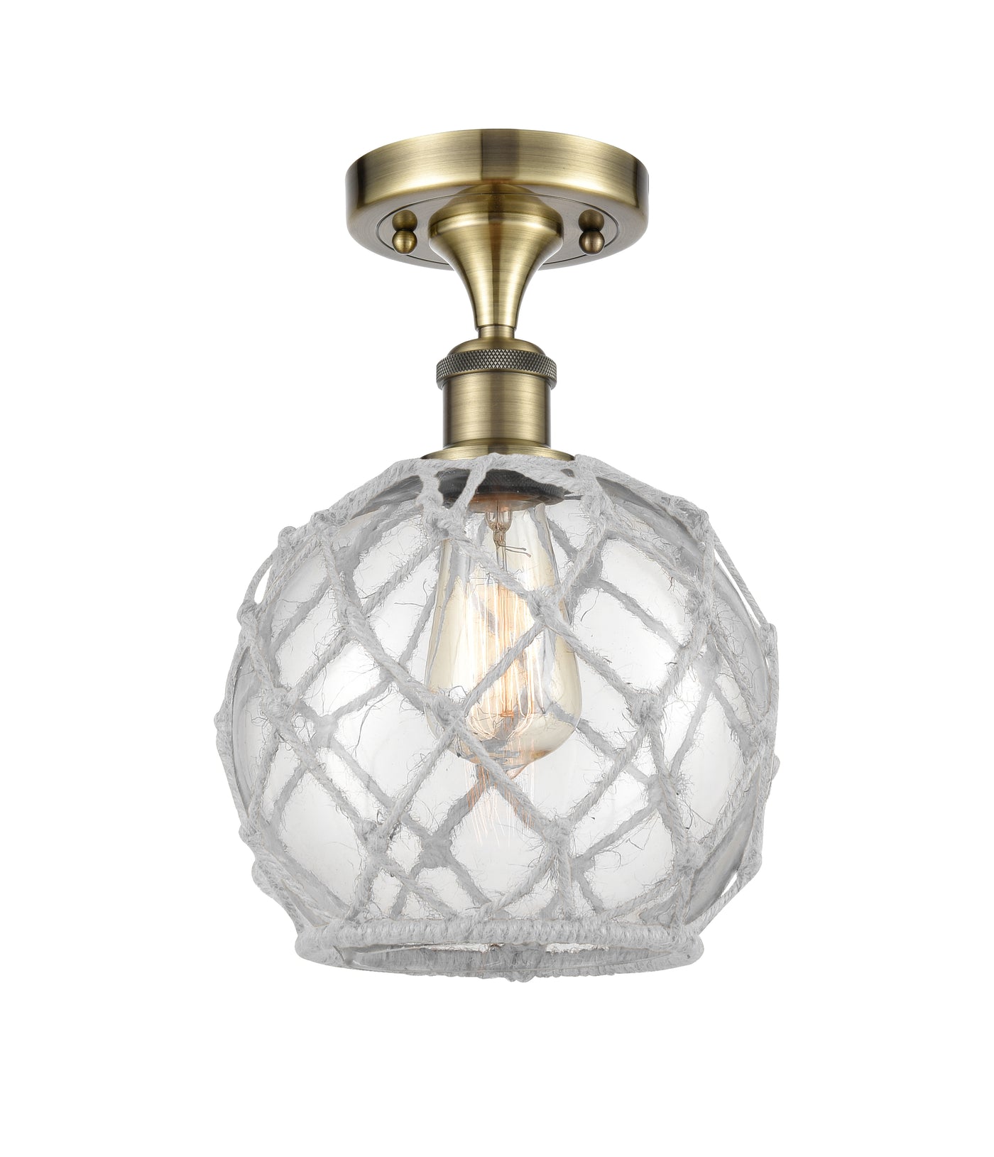 Edison Semi-Flush Mount Brushed Nickel