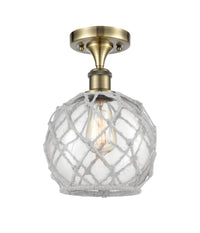 Edison Semi-Flush Mount Brushed Nickel