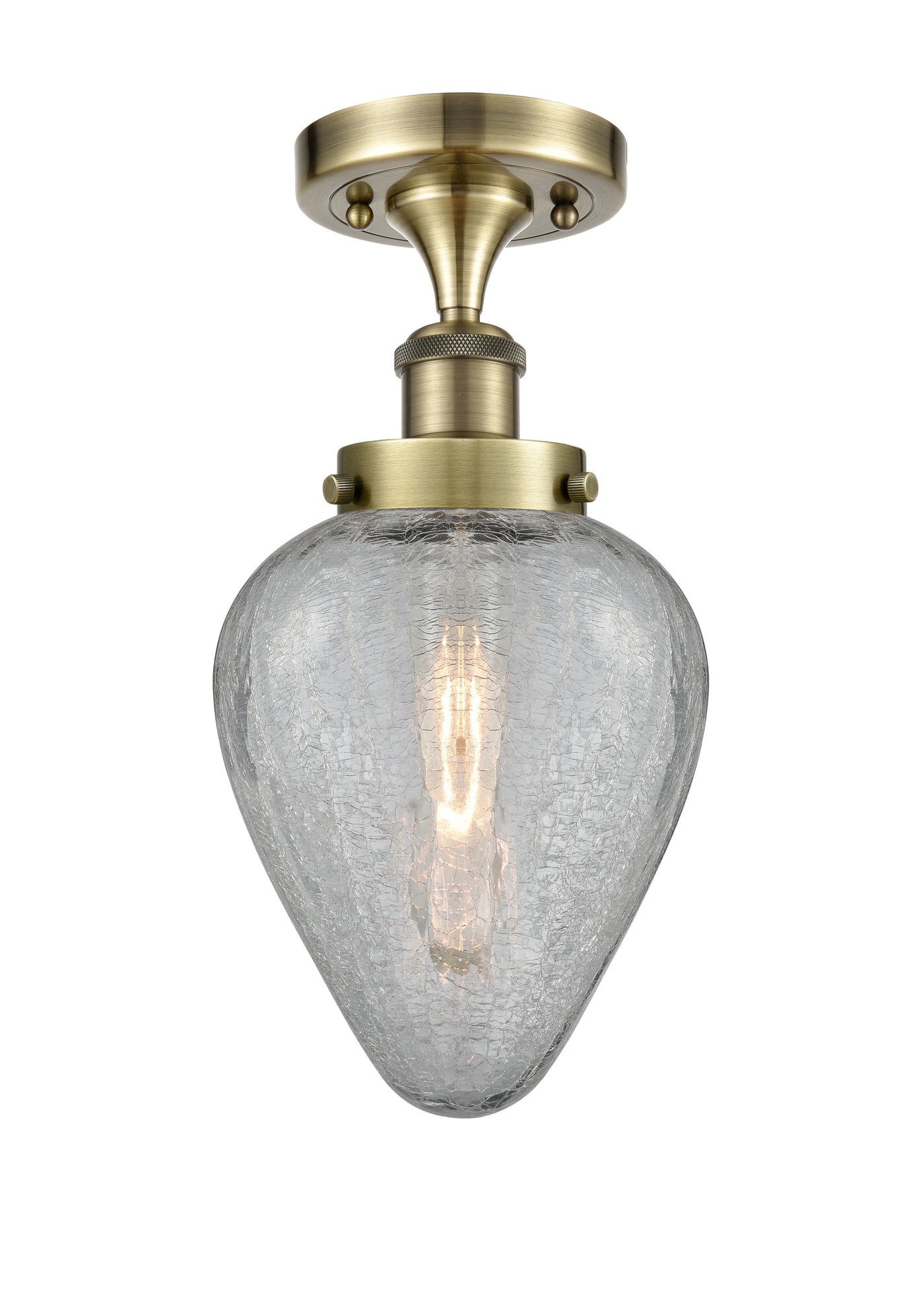 Edison Semi-Flush Mount Brushed Satin Nickel