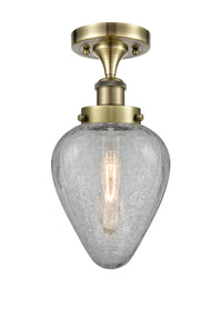 Edison Semi-Flush Mount Brushed Satin Nickel