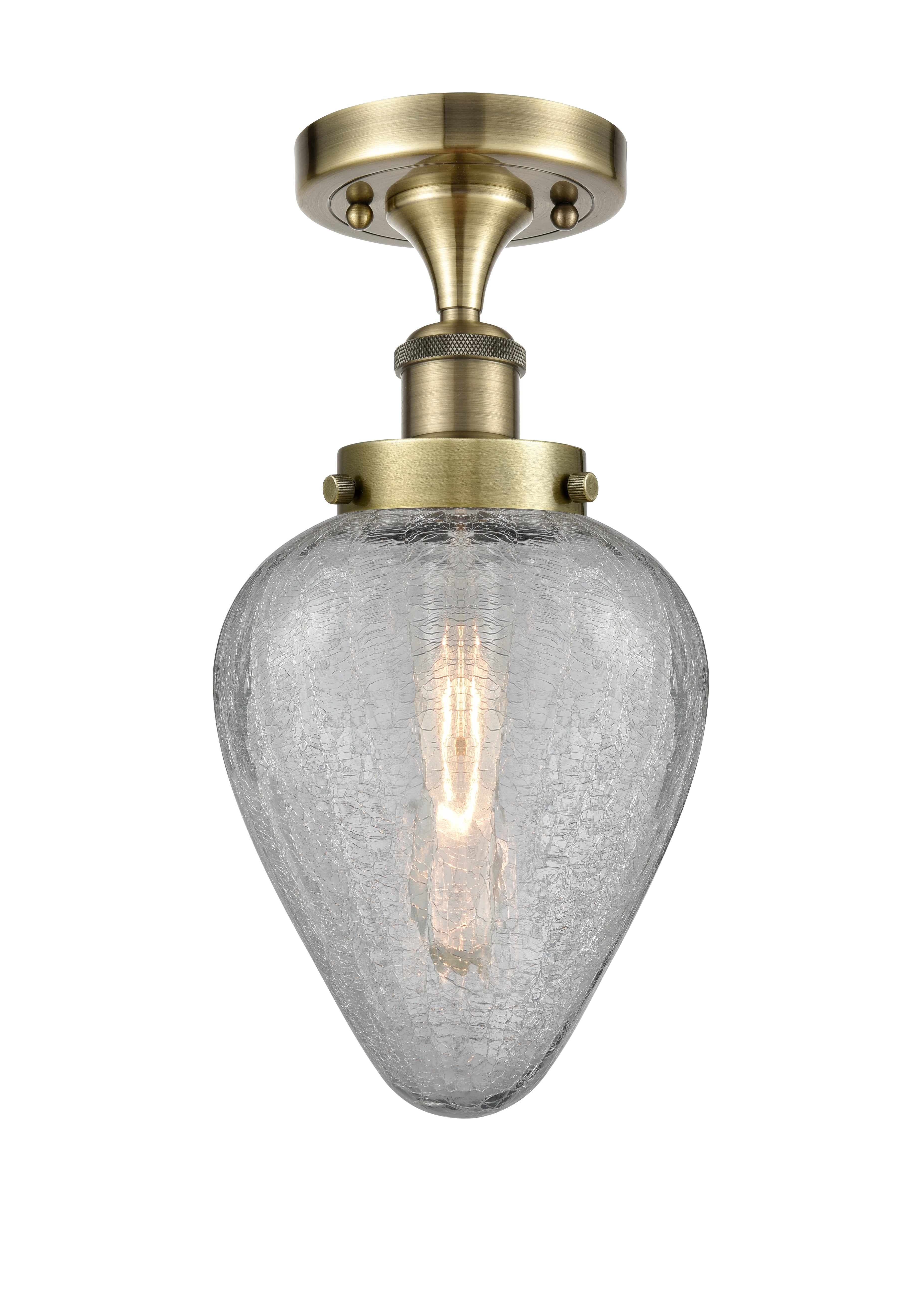 Edison Semi-Flush Mount Brushed Satin Nickel