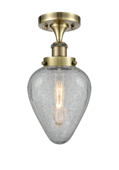 Edison Semi-Flush Mount Brushed Satin Nickel