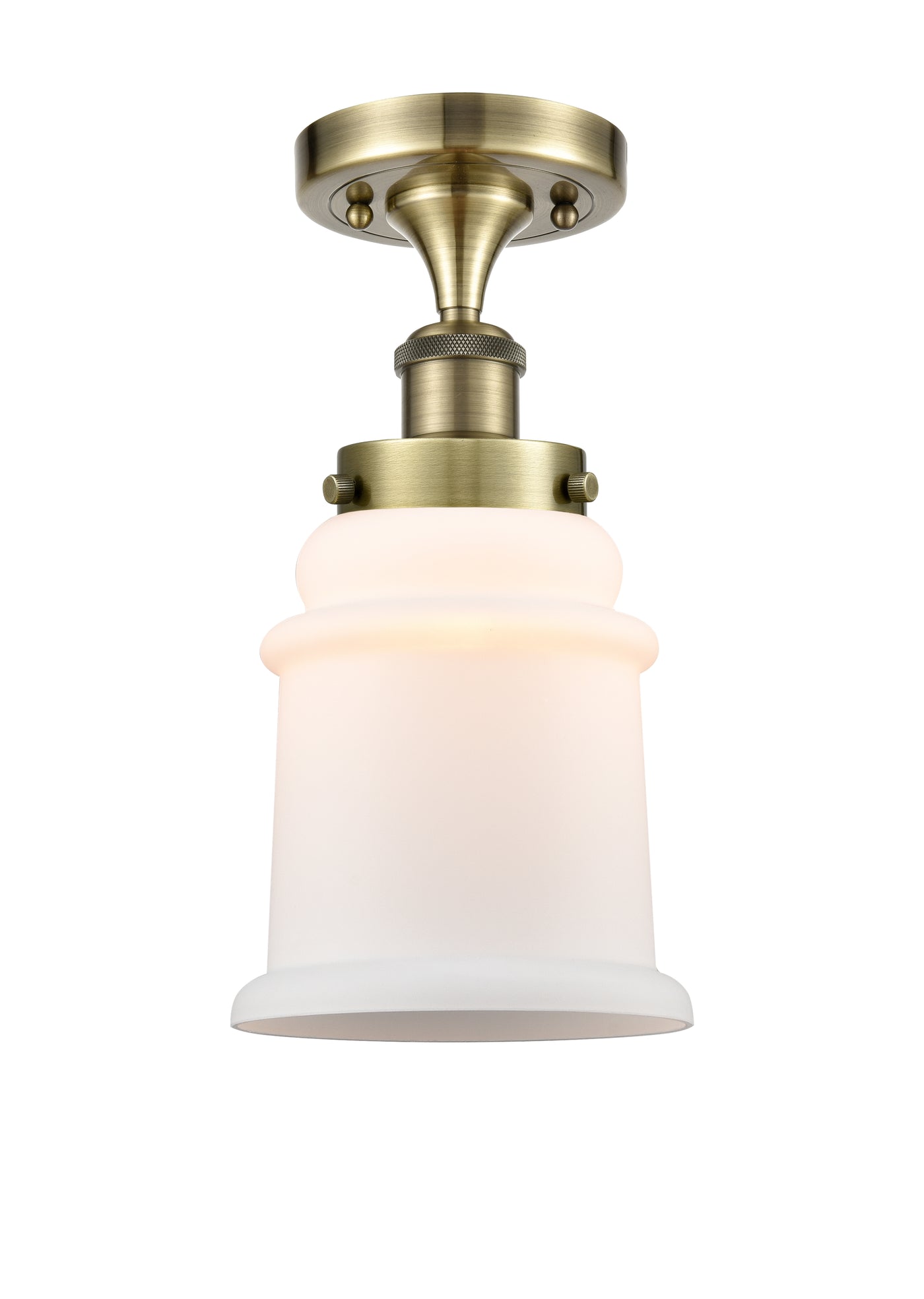 Edison Semi-Flush Mount Brushed Satin Nickel