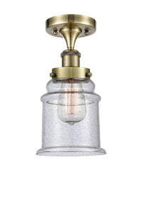 Edison Semi-Flush Mount Brushed Satin Nickel