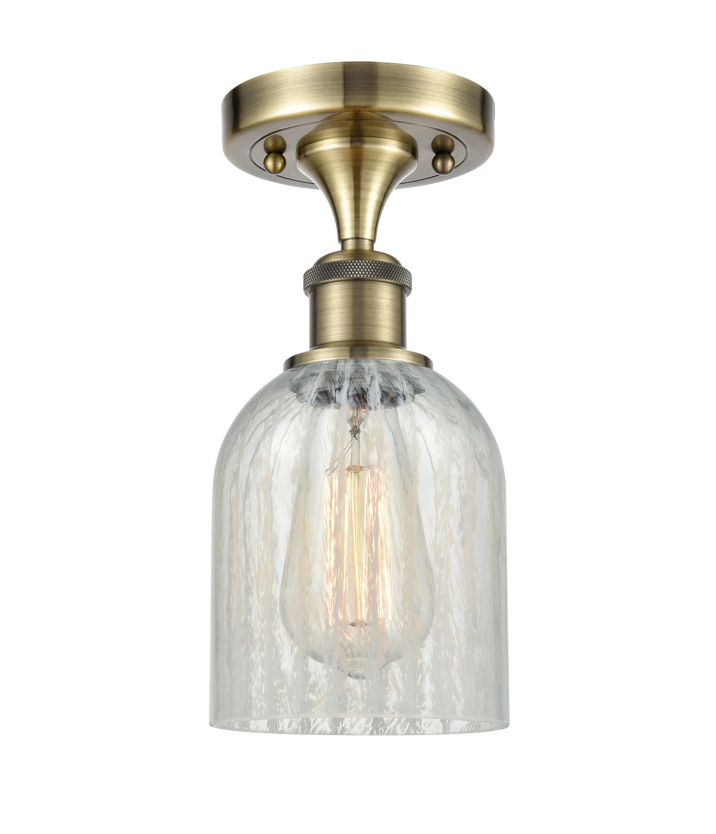 Edison Semi-Flush Mount Brushed Satin Nickel