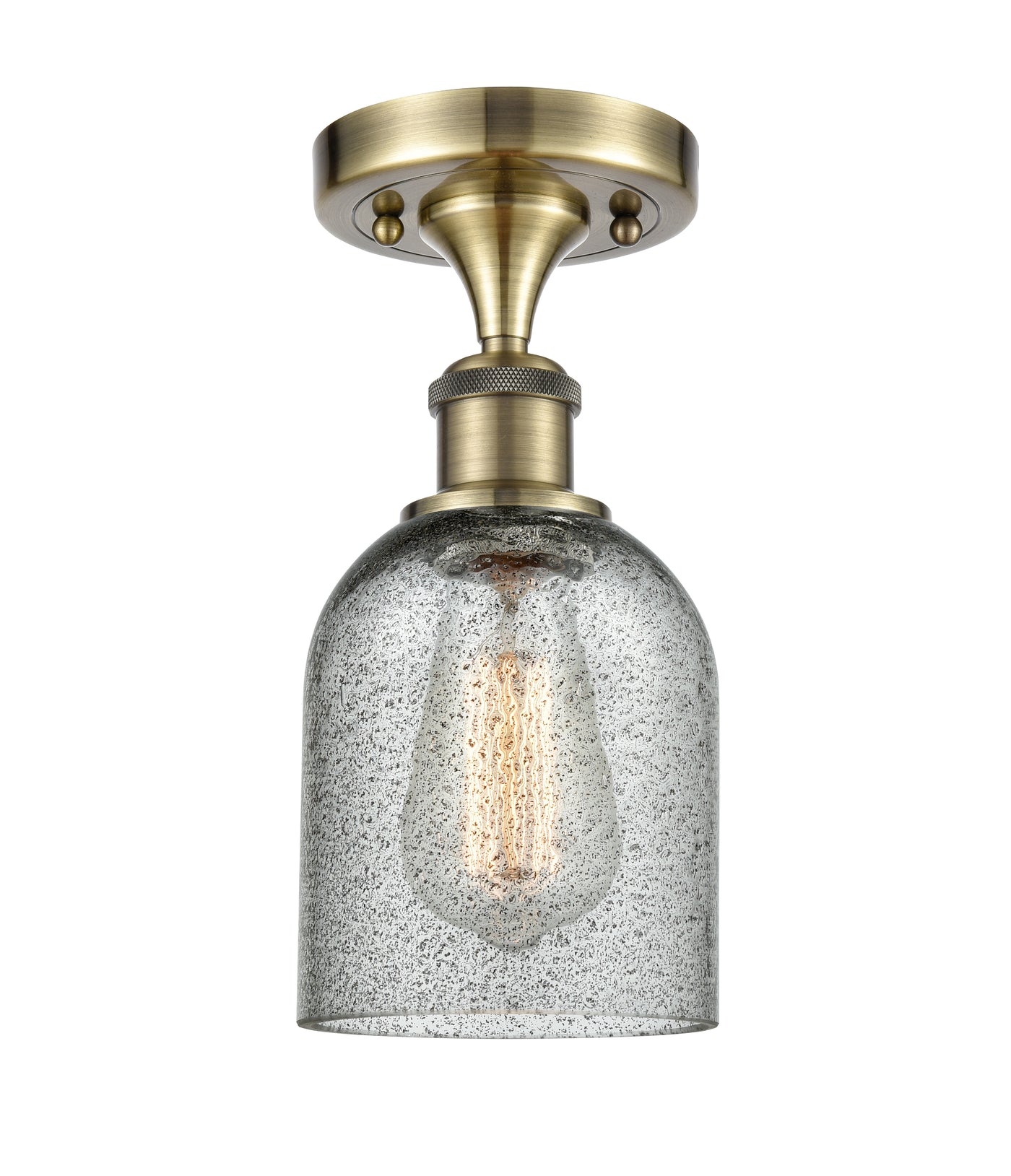 Edison Semi-Flush Mount Brushed Satin Nickel