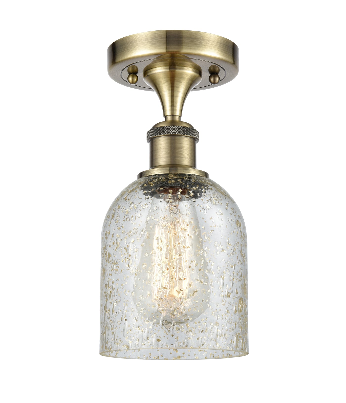 Edison Semi-Flush Mount Brushed Satin Nickel