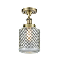 Edison Semi-Flush Mount Brushed Satin Nickel