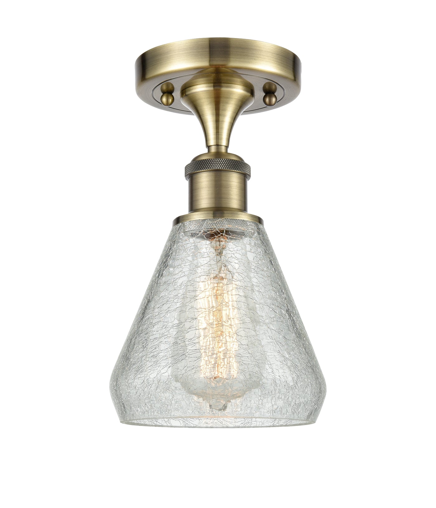 Edison Semi-Flush Mount Brushed Nickel