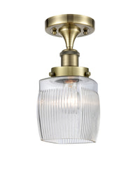 Edison Semi-Flush Mount Brushed Satin Nickel