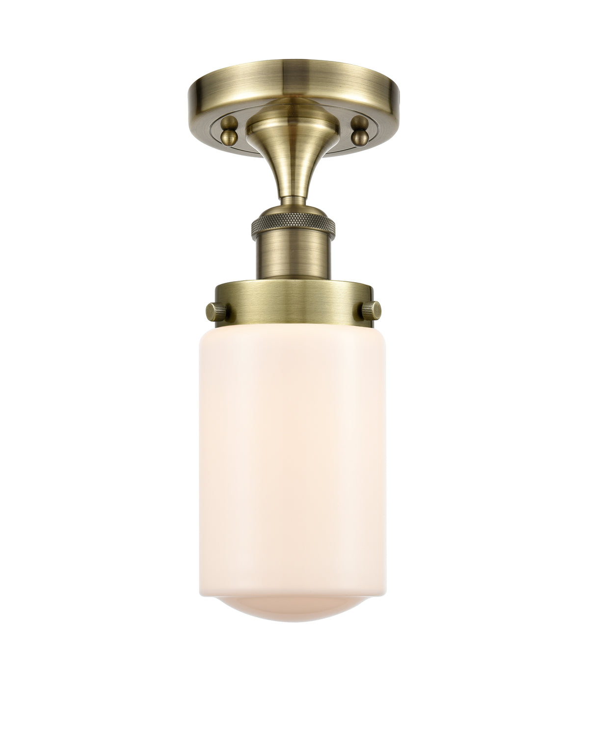 Dover 5-Inch 1-Light Semi-Flush Mount 11.625-Inch High