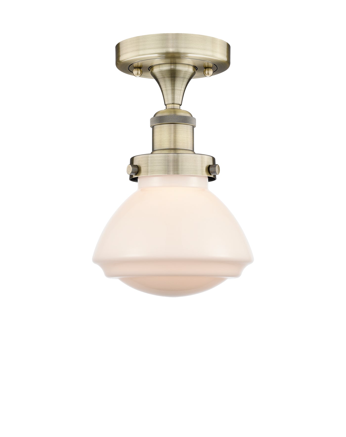 Edison Semi-Flush Mount Brushed Satin Nickel