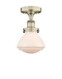 Edison Semi-Flush Mount Brushed Satin Nickel