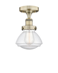Edison Semi-Flush Mount Brushed Satin Nickel