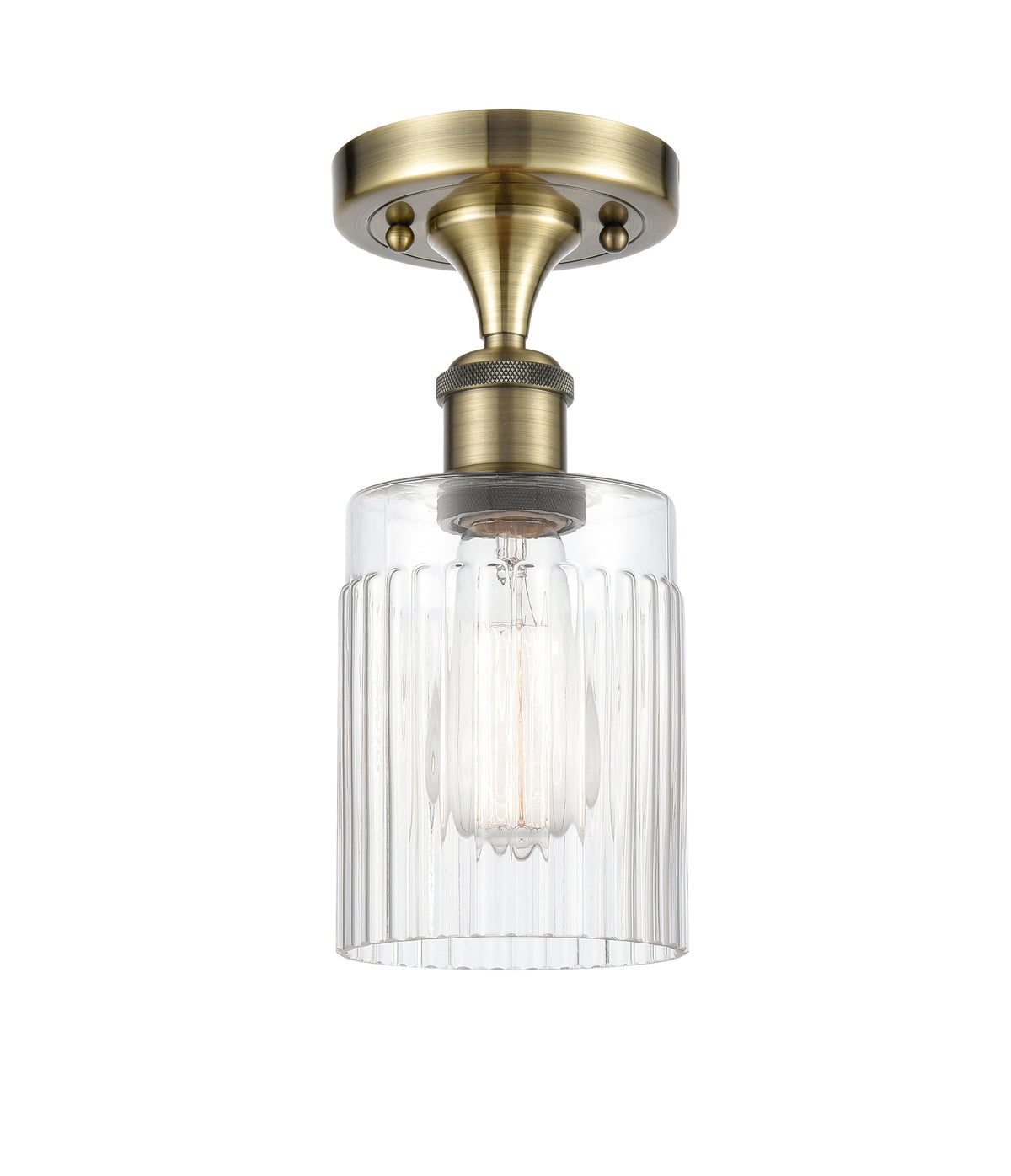 Edison Semi-Flush Mount Brushed Satin Nickel