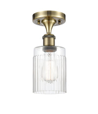 Edison Semi-Flush Mount Brushed Satin Nickel