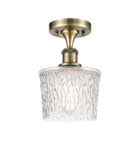 Edison Semi-Flush Mount Brushed Nickel