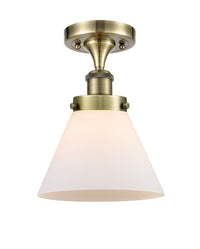 Edison Semi-Flush Mount 5.25 Brushed Nickel