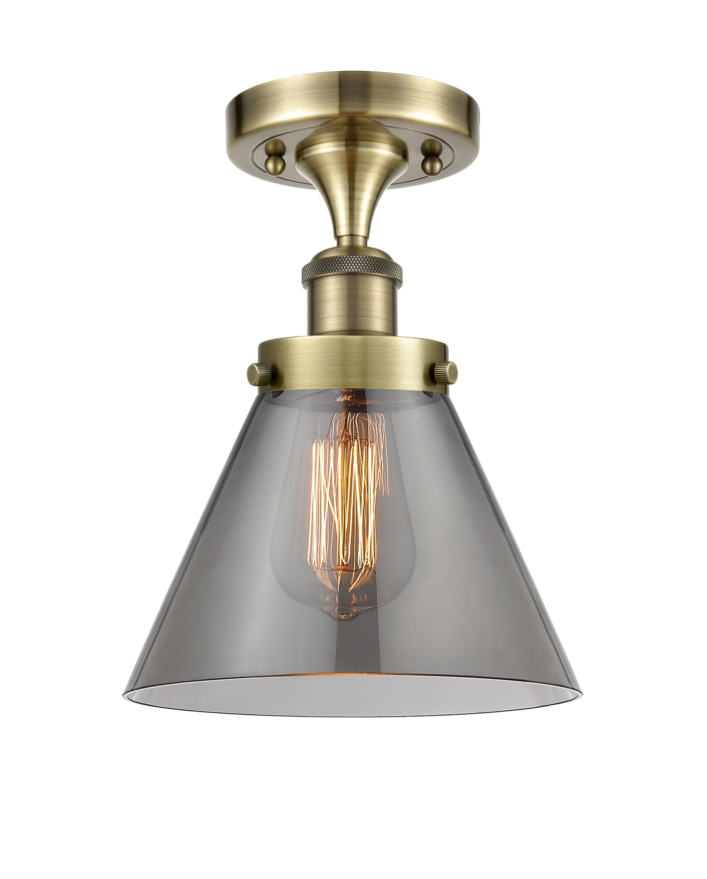 Edison Semi-Flush Mount 5.25 Brushed Nickel