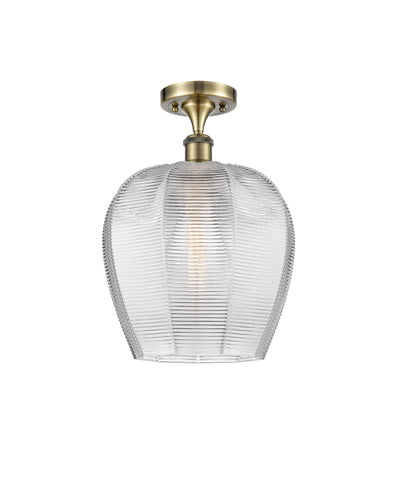 Edison Semi-Flush Mount 6.75 Brushed Satin Nickel