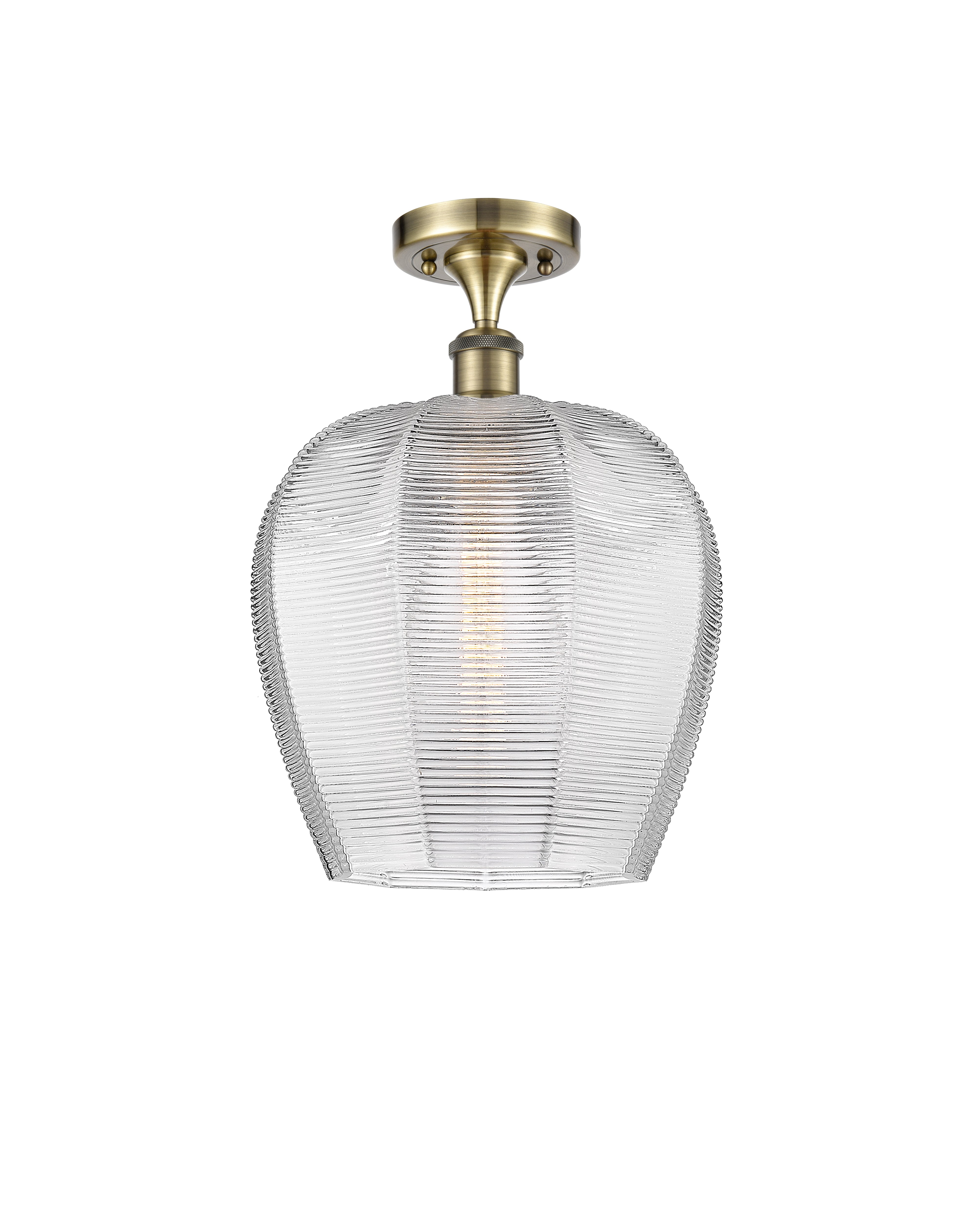 Edison Semi-Flush Mount 6.75 Brushed Satin Nickel