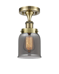 Edison Semi-Flush Mount Cast Brass Finish