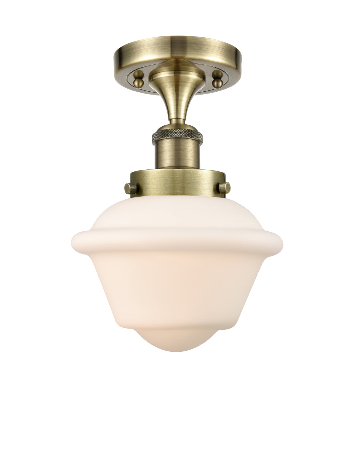 Oxford 7-Inch 1-Light Semi-Flush Mount Bowl Shade