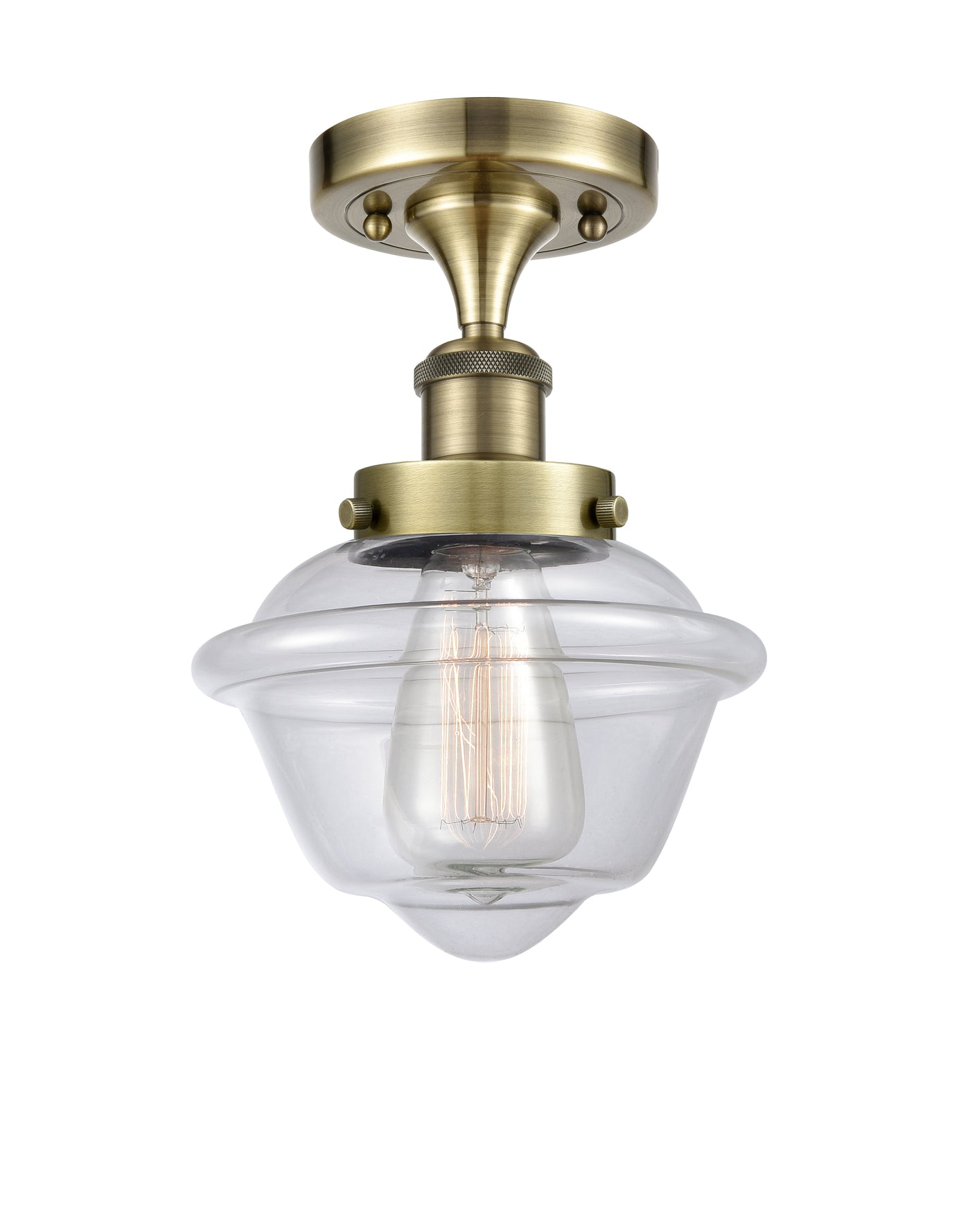 Edison Semi-Flush Mount Brushed Satin Nickel