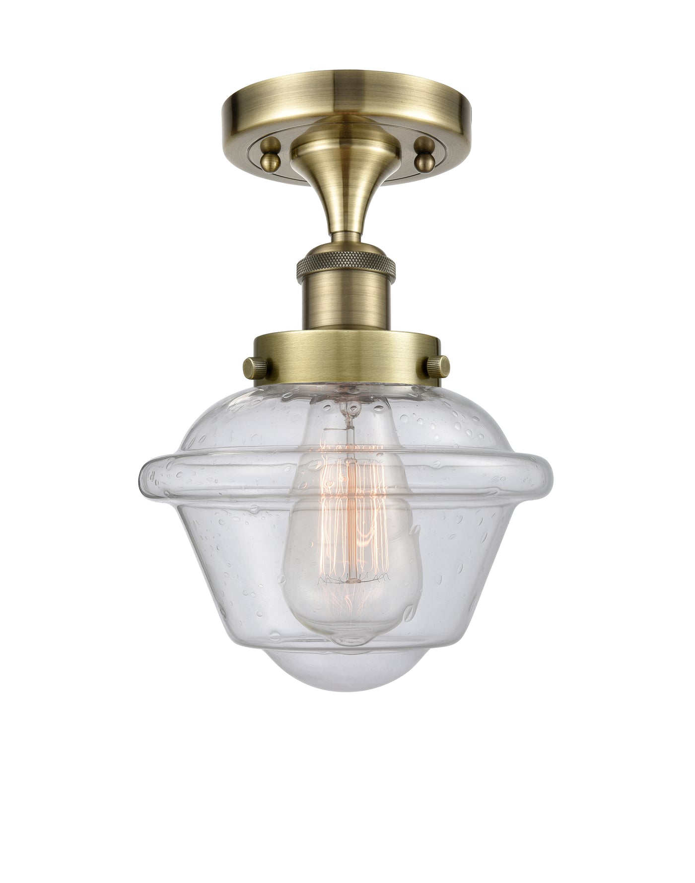 Edison Semi-Flush Mount Brushed Satin Nickel