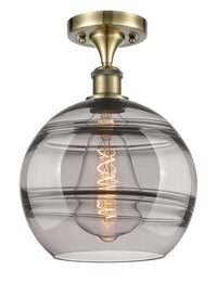 Edison Semi-Flush Mount Brushed Satin Nickel