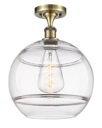 Edison Semi-Flush Mount Brushed Satin Nickel