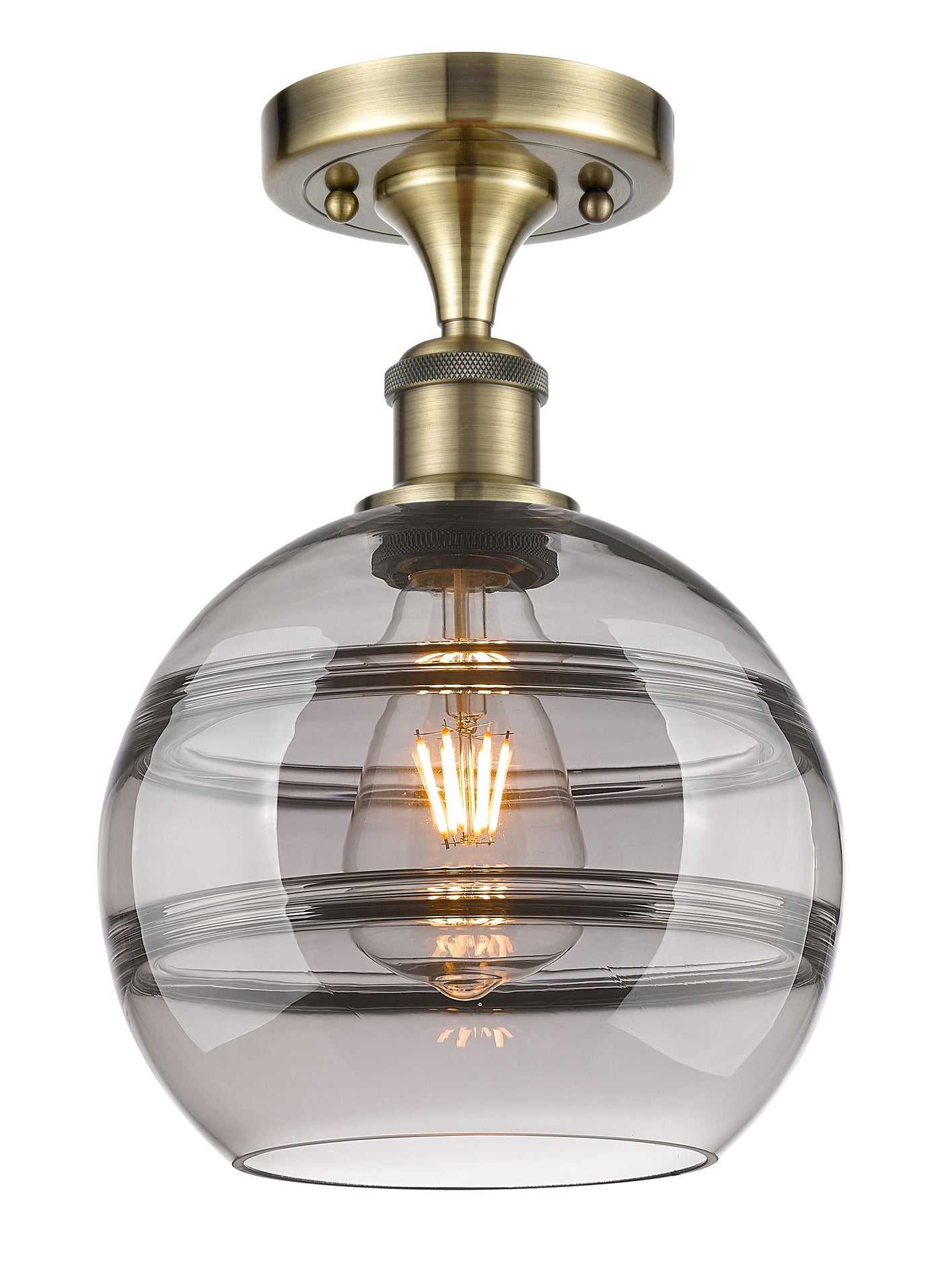 Edison Semi-Flush Mount Brushed Nickel