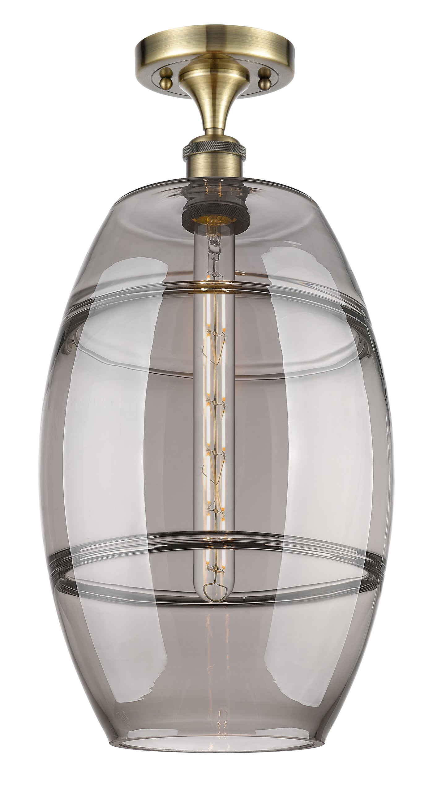 Edison Semi-Flush Mount Brushed Nickel