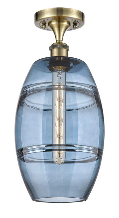 Vaz 8-Inch 1-Light Semi-Flush Mount 17-Inch High