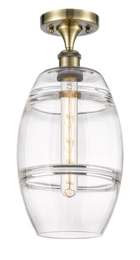 Edison Semi-Flush Mount Brushed Nickel Finish