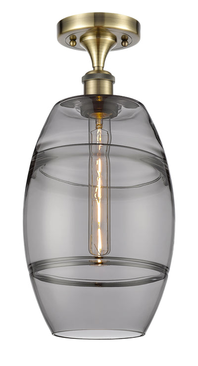 Vaz 8-Inch 1-Light Semi-Flush Mount 17-Inch High