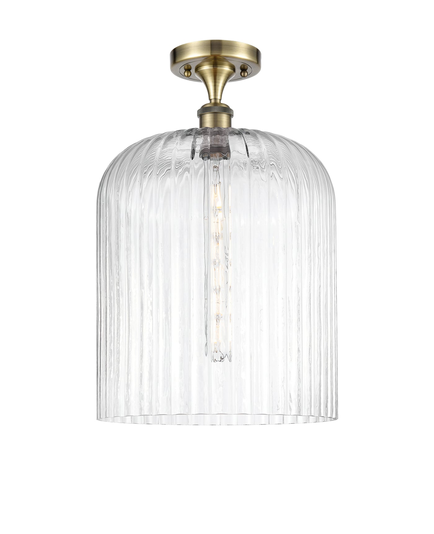 Edison Semi-Flush Mount Brushed Satin Nickel