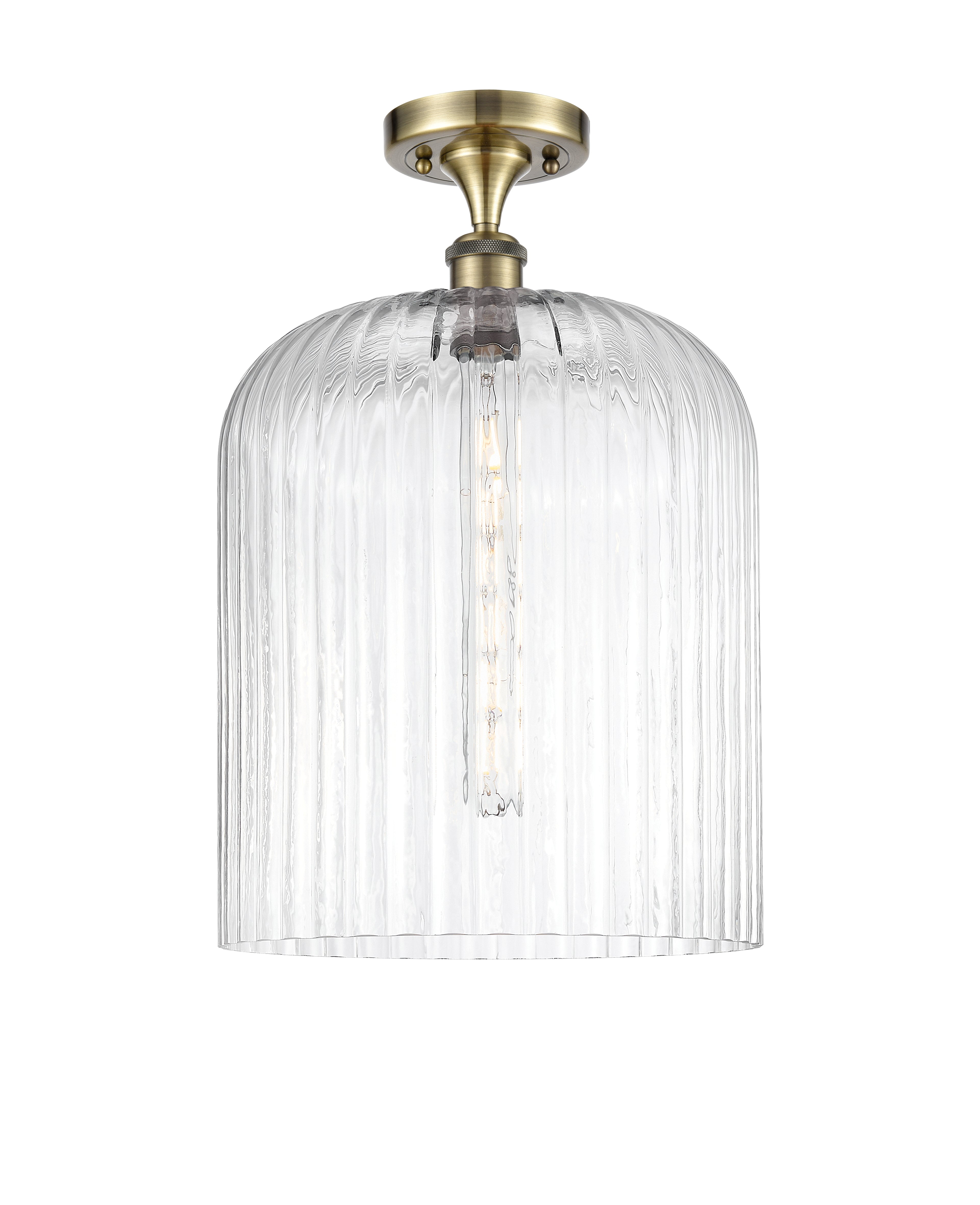 Edison Semi-Flush Mount Brushed Satin Nickel