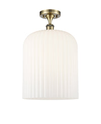 Edison Semi-Flush Mount Brushed Satin Nickel
