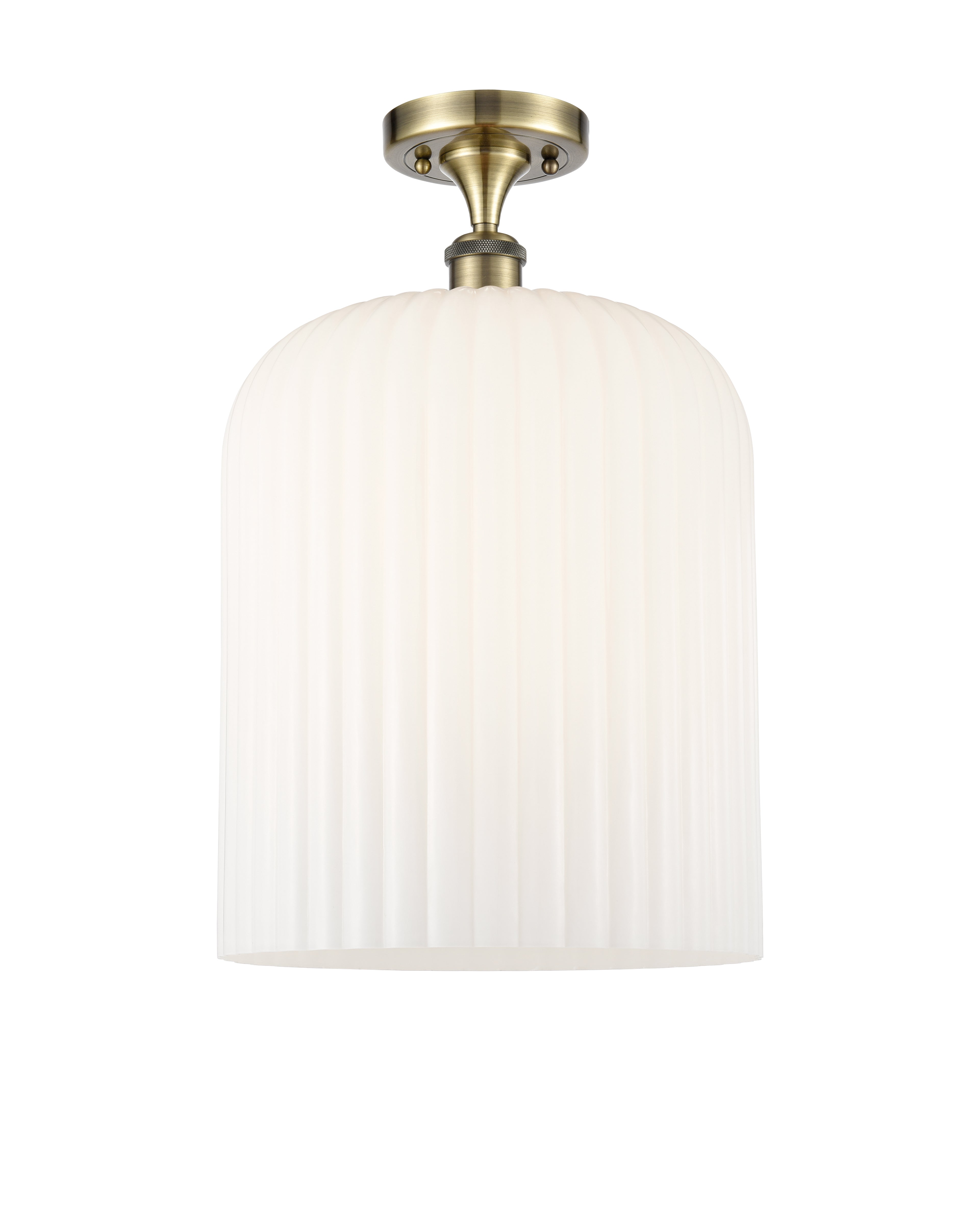 Edison Semi-Flush Mount Brushed Satin Nickel