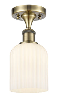 Edison Semi-Flush Mount Brushed Satin Nickel